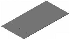 لوحة تأريض مجلفنة 50*100*2 مم