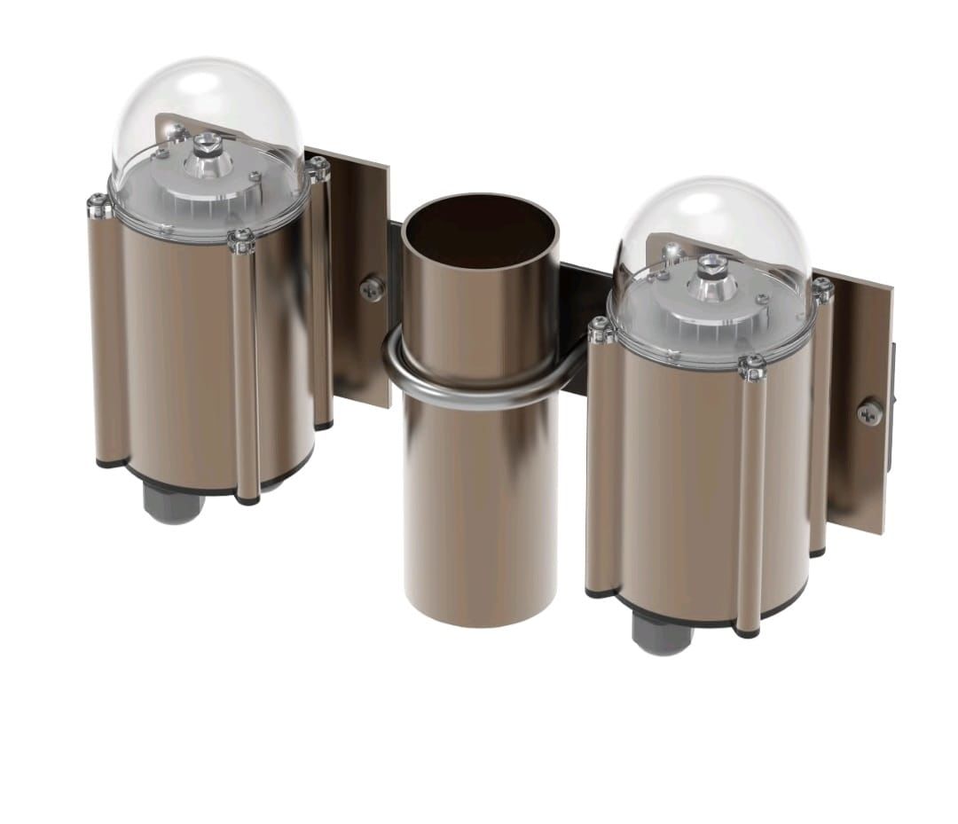 Paratoner ve Binalar İcin Uçak ikaz Sistemi AC Kablolu 220v Beslemeli Çift Flaşor