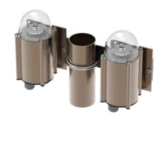 Paratoner ve Binalar İcin Uçak ikaz Sistemi AC Kablolu 220v Beslemeli Çift Flaşor