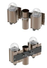 Paratoner ve Binalar İcin Uçak ikaz Sistemi AC Kablolu 220v Beslemeli Çift Flaşor