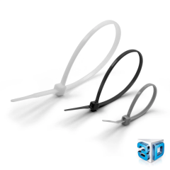 203 x 4.8 Ultraviyole Kablo Bağı Siyah 100 Adet (Paket)