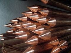 Заземляющий стержень из цельной меди 20 мм x 200 см