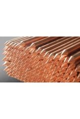 20mm x 200 cm Tam Bakır Topraklama Çubuğu Kazık