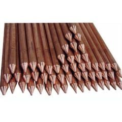وتد قضيب تأريض نحاسي كامل مقاس 14 مم × 100 سم