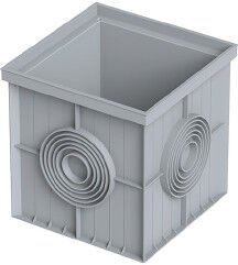 PLASTIC MANHOLE BOX PLAIN BODY 20 X20 (GRAY)