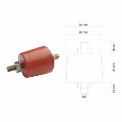 Опорный изолятор среднего размера - M6-2C-конический