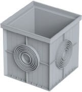 PLASTİK LOGAR KUTUSU SADE GÖVDE  55X55  (GRİ)
