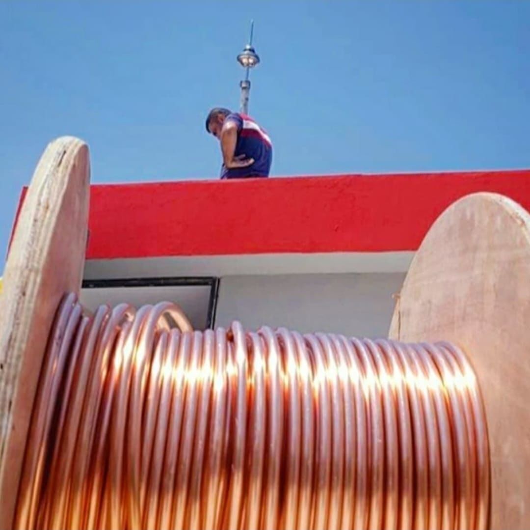 Fİ8 mm 100 kg balya 3 taksit q8mm TAM SOM BAKIR PARATONER KABLOSU bakır FİLMAŞİN İLETKEN