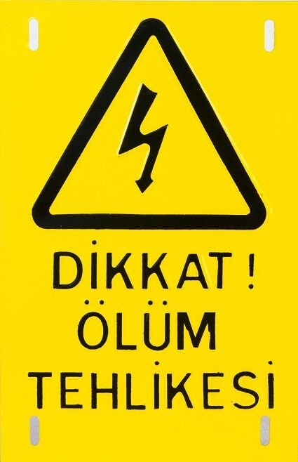 24x15 CM SAÇ ÖLÜM TEHLİKESİ LEVHASI