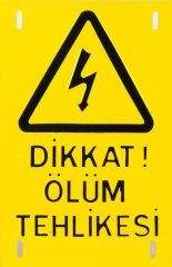 23x15 CM SAÇ ÖLÜM TEHLİKESİ LEVHASI