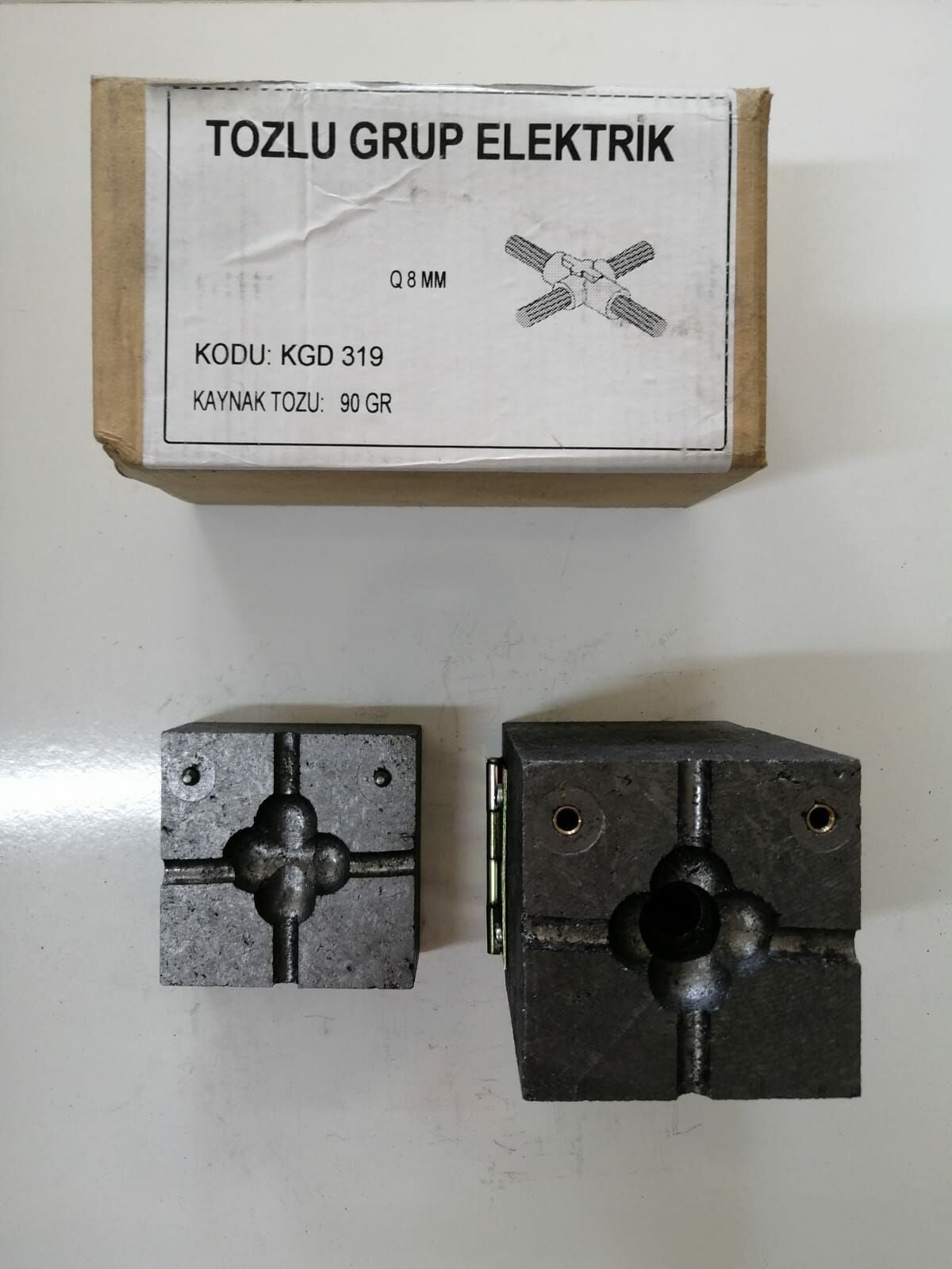 ÇUBUKSUZ Çapraz bağlantı 1 X 50 MM2 PLUS + TİP 4 Hat Ekleme Bakır Alüminyum Termokaynak Potası Cadweld Bakır Kaynak