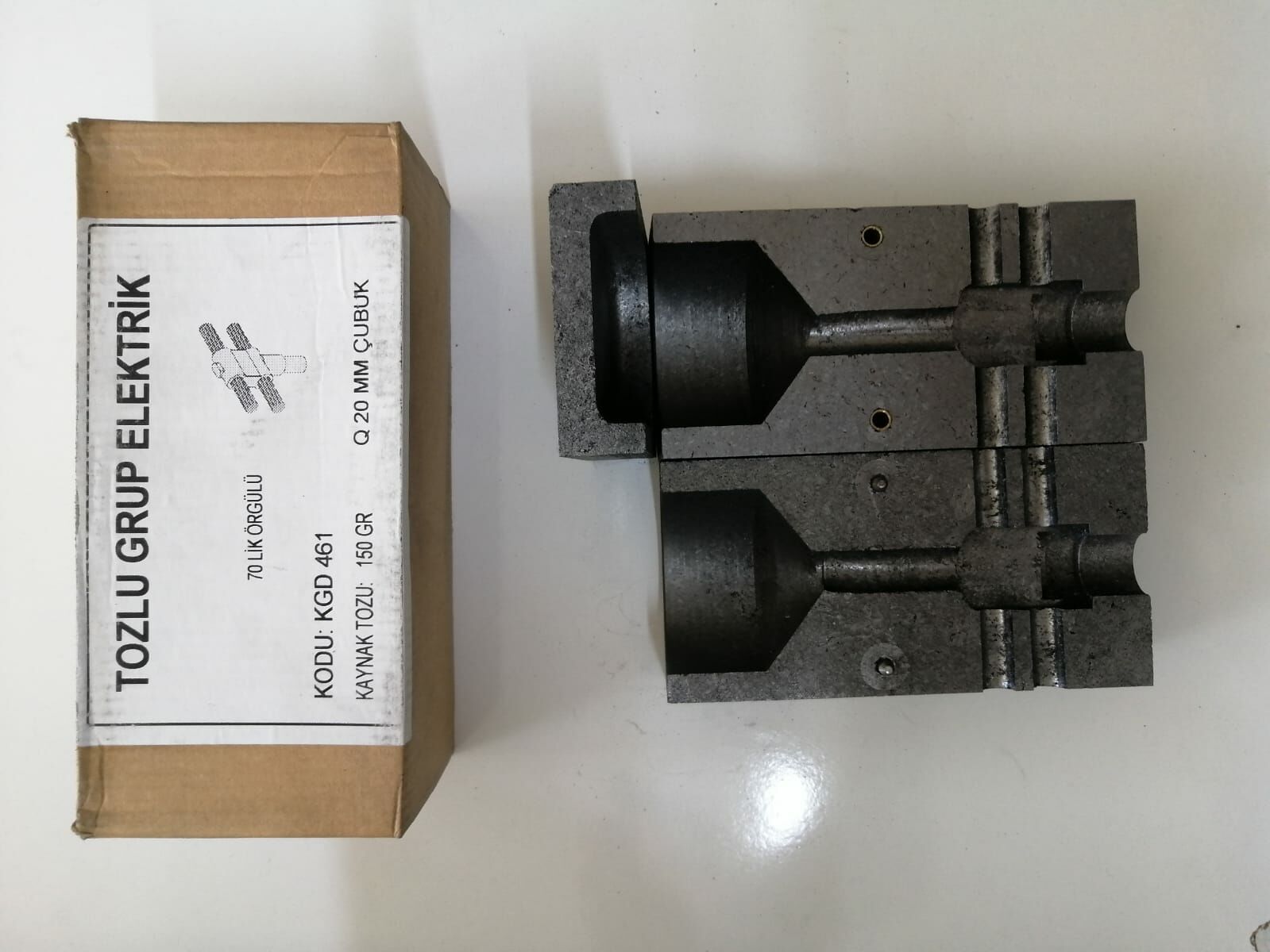 1x70mm Double Line + 20mm Rod Insert Copper Aluminum Thermowelding Pot Cadweld Copper Welding