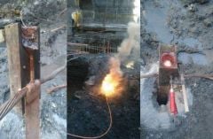 Cross connection Q8mm Rod 4 Line Joint Copper Aluminum Thermowelding Pot Cadweld Copper Welding