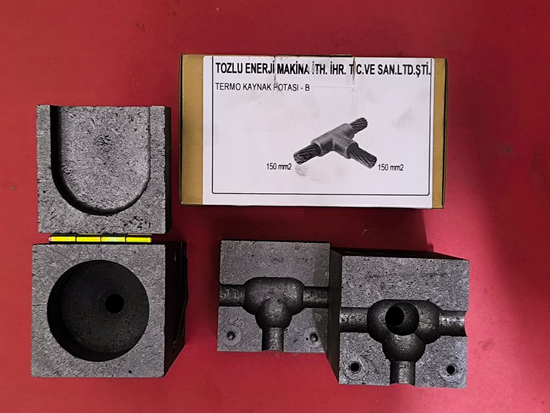 ÇUBUKSUZ T bağlantı 1 X 150MM2 T TİPİ 3 Hat Ekleme Bakır Alüminyum Termokaynak Potası Cadweld Bakır Kaynak