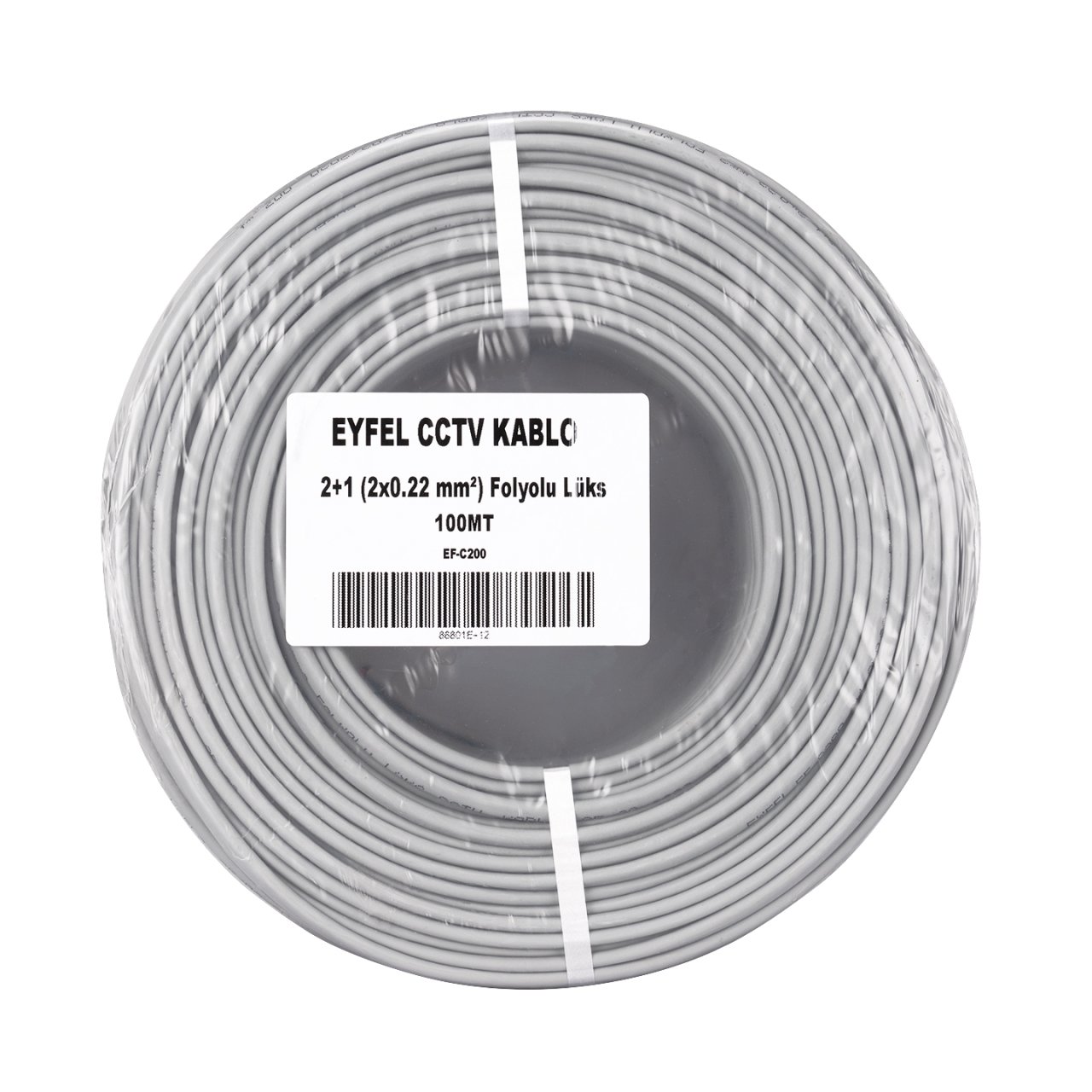 Eyfel EF-C200 2+1 2X0.22 Folyolu Lüks 100M CCTV Kablo