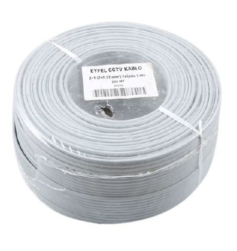 Eyfel EF-C250 2+1 2x0.22 Folyolu Lüks 250M CCTV Kablo