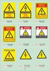 Tozlu Grubu 5X7 CM PVC Trafik  Levhası (Güneş Etiket Levhası)