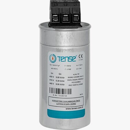 TTK-7.5 (400V) 7,5kVAr Trifaze Alçak Gerilim Güç Kondansatörü