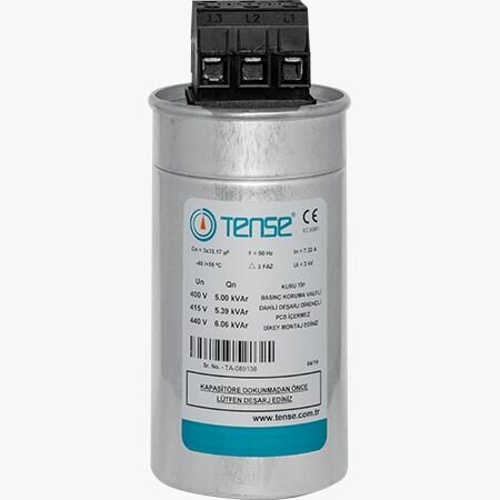 TTK-10 (400V) 10kVAr Trifaze Alçak Gerilim Güç Kondansatörü