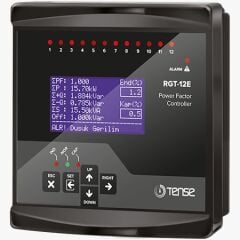 RGT-12E مرحل تحكم في القدرة التفاعلية ثلاثي الطور، 12 خطوة، مع شاشة LCD رسومية