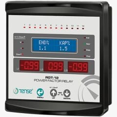 RGT-12 مرحل تحكم في القدرة التفاعلية ثلاثي الطور، 12 خطوة، مزود بشاشة LCD رسومية