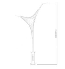 Tozlu T9430 2x80-100W POWER LED RGB LED Modern Aydınlatma Direği
