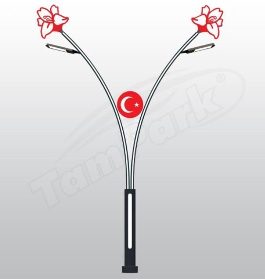 Tozlu T9415 2x80-100W POWER LED RGB LED Modern Aydınlatma Direği