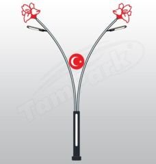 Tozlu T9415 2x80-100W POWER LED RGB LED Modern Aydınlatma Direği