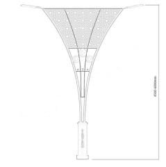 Tozlu T9400 2x80-100W POWER LED Modern Aydınlatma Direği