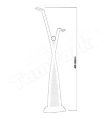 Tozlu T5024 2x60-80W LED Modern Aydınlatma Direği