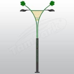 Tozlu T7062 2x80-100W POWER LED RGB LED Modern Aydınlatma Direği