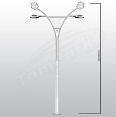 Tozlu T7062 2x80-100W POWER LED RGB LED Modern Aydınlatma Direği