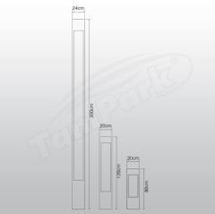 Tozlu T5380  300cm 45W SMD LED 120cm 20W SMD LED 80cm 10W SMD LED Modern Aydınlatma Direği