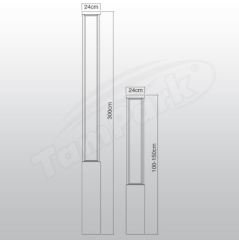 Tozlu T5370 300cm 30W SMD LED / RGB LED 150cm 15W SMD LED / RGB LED 100cm 10W SMD LED / RGB LED Modern Aydınlatma Direği