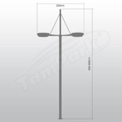 Tozlu T5342 45W LED 150W G12 CDM-T Modern Aydınlatma Direği