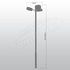 Tozlu T5330 3x70-150W G12 / Metal Halide 3x45W E27 Modern Aydınlatma Direği