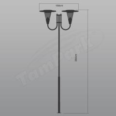 Tozlu T5305 2x23W E27 2x45W E27 2x70W G12 CDM-T Metal Halide Modern Aydınlatma Direği