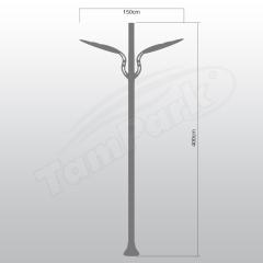 Tozlu T5130 2x45W LED + RGB LED Modern Aydınlatma Direği