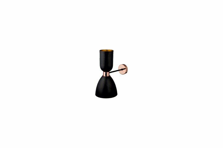 DECORATIVE WALL LAMP (BLACK+COPPER+20.5cm)