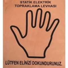 ANTİSTATİK BAKIR TOPRAKLAMA LEVHASI TEK EL - 200X250X1MM
