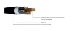 0,6/1 kV N2XY, Çok Damarlı Enerji Kablosu, Bakır İletkenli, XLPE izoleli, PVC Kılıflı